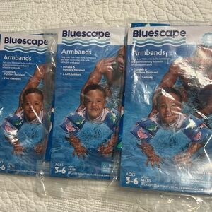 LOT 3 Bluescape  Armands Kids 2 Air Chambers Age 3-6 6.25 W 5.5 L 4.5 H Shark 1N
